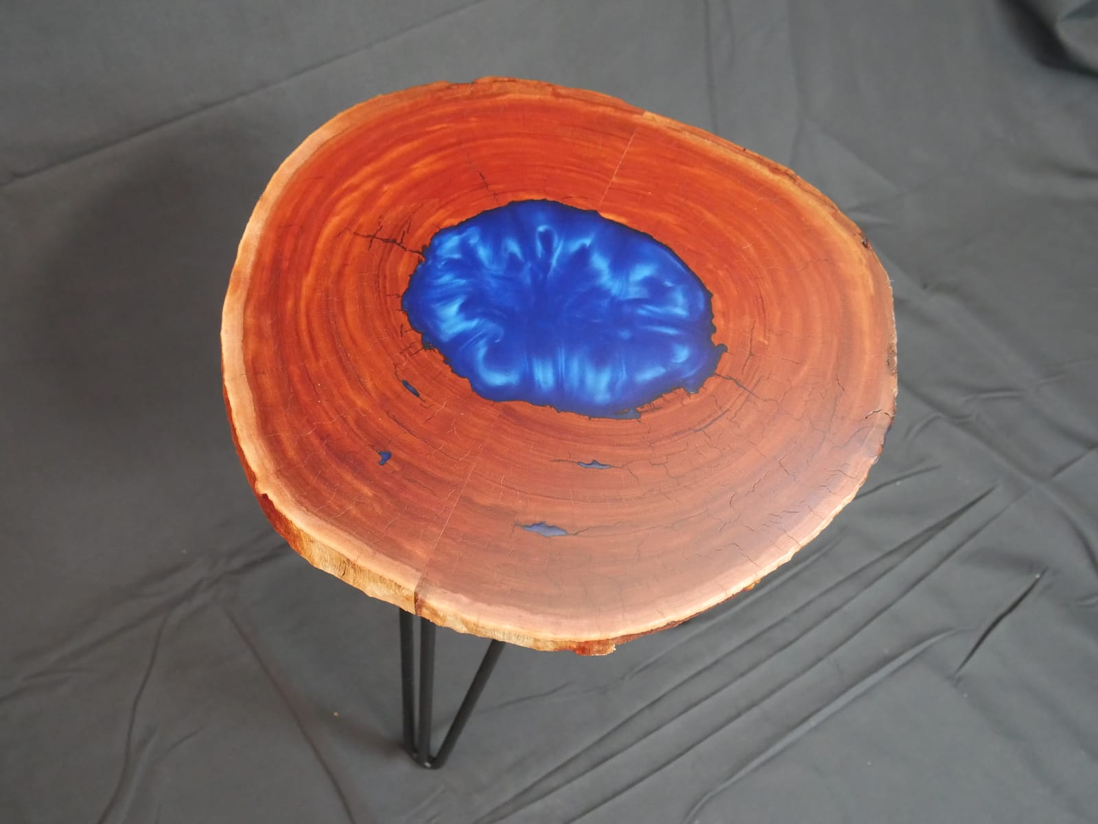 Blue resin table